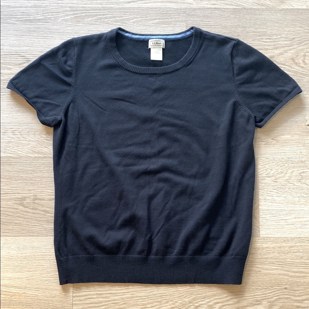 L.L. Bean Black Short Sleeve Tee